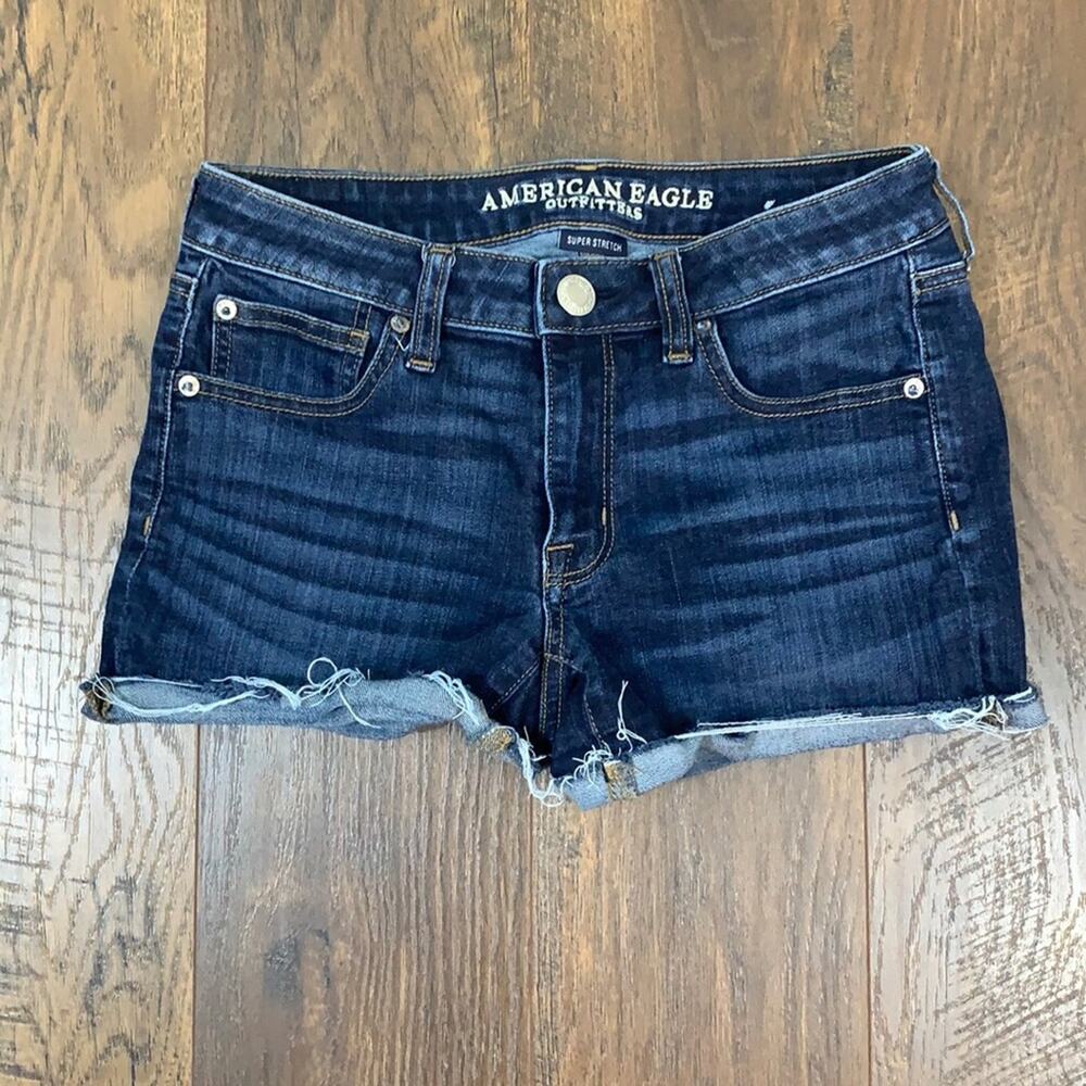 American Eagle Dark Shortie Cutoff Jean Shorts
